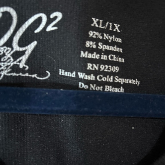 159 NEW DG-2 Diane Gilman Slimming Control Rib Tank Top Black In Color. XL/1X - Picture 5 of 7